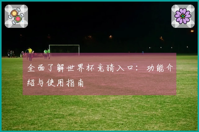 全面了解世界杯竞猜入口：功能介绍与使用指南